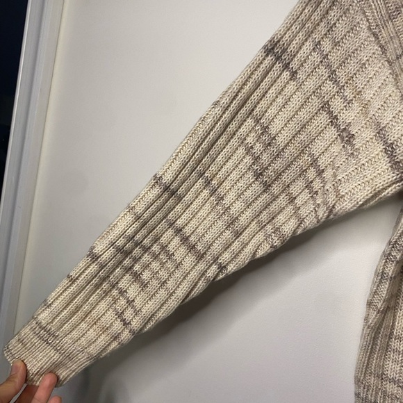 Lucky Brand Brown Cropped Long Sleeve Fall Sweater Size Medium Boxy - Picture 3 of 12